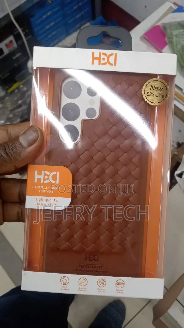 Pebbled Weave Leather Case for Samsung Galaxy S23 Ultra
