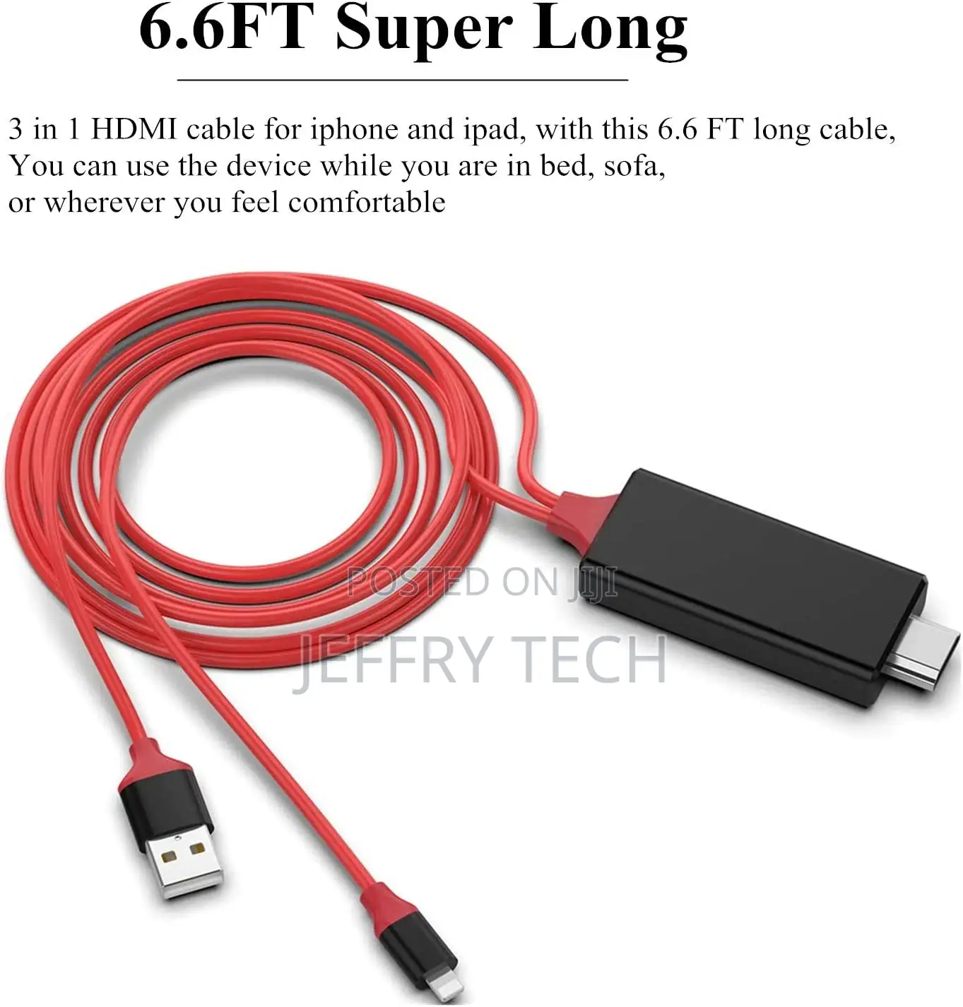 Lightning to HDMI Adapter Cable, Compatible With iPhone to H