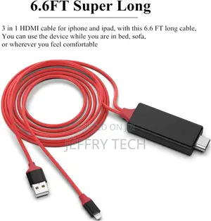 Lightning to HDMI Adapter Cable, Compatible With iPhone to H
