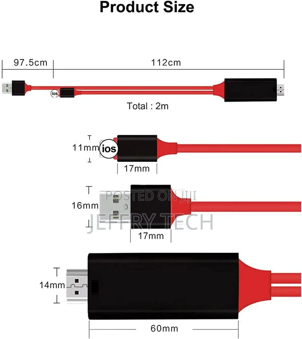 Lightning to HDMI Adapter Cable,1080P Digital AV Sync Audio