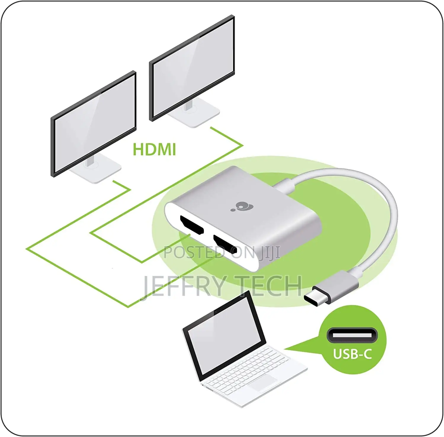 Usb-C to Dual HDMI Adapter, Guc3chd22