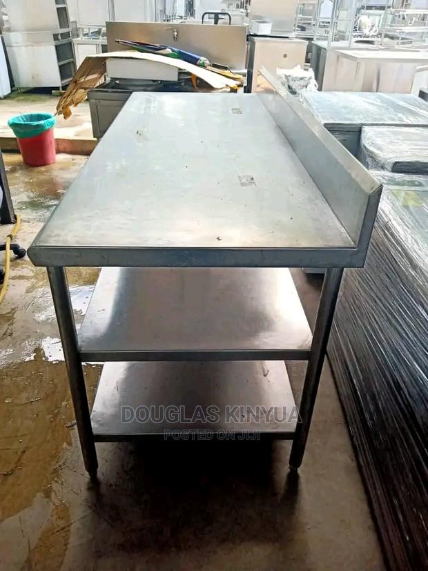 Stainless Steel Working Table. 1200cm by 60cm. - main view