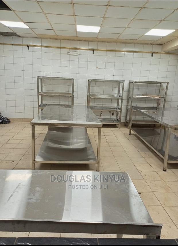 Stainless Working Table: Full Length. - main view