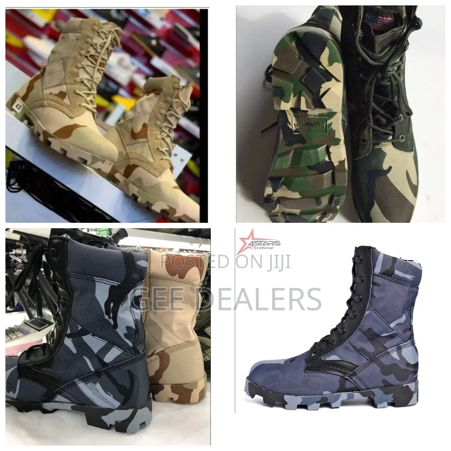 Combat Camouflage Military Boots
