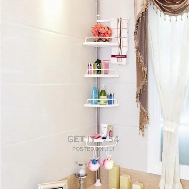 4 Tier Adjustable Telescopic Multi-Corner Shelf Organiser