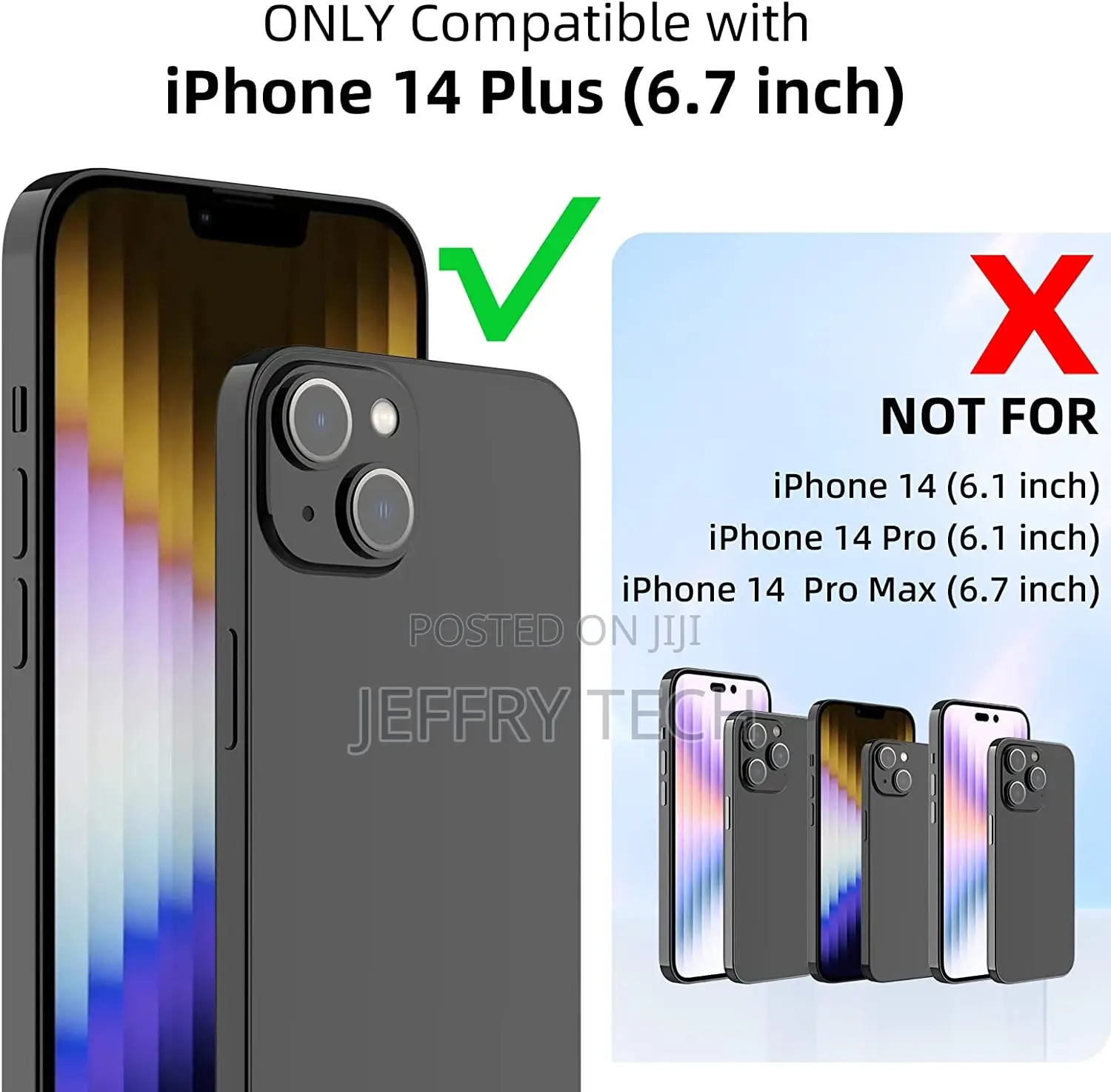Slim Fit Thin Shockproof Cover for iPhone 14 Plus 6.7 Inch,