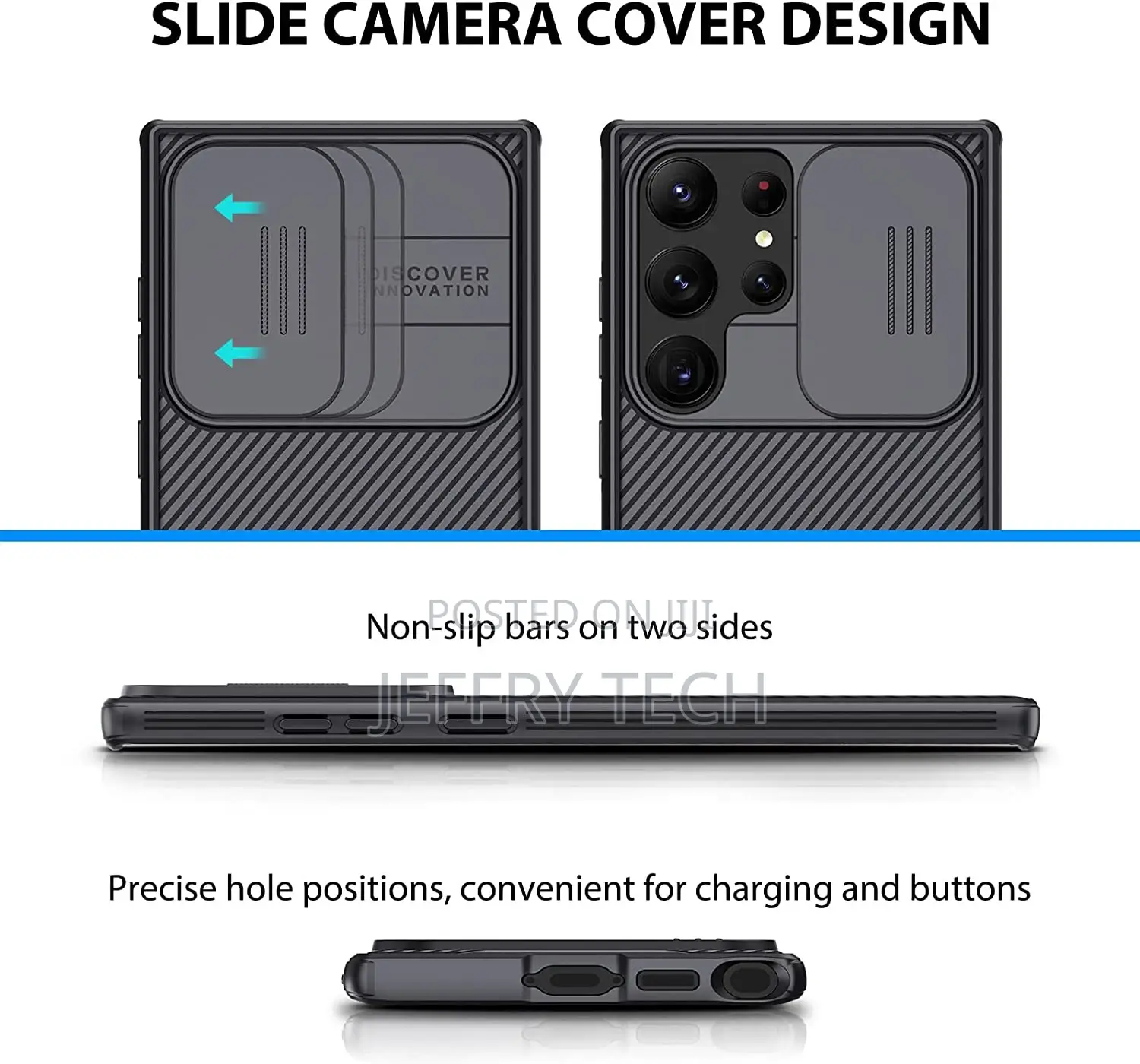 Camera Cover, Slim Rugged Phone Case for Samsung S23 Ultra 5