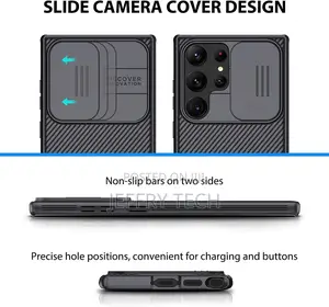 Camera Cover, Slim Rugged Phone Case for Samsung S23 Ultra 5
