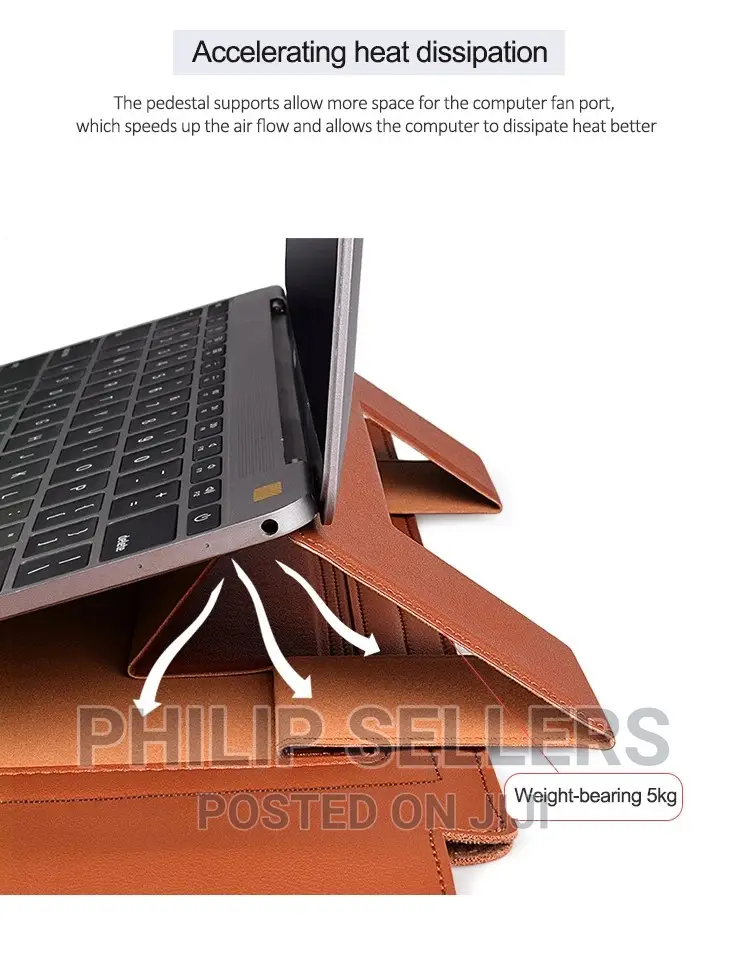 High Quality Waterproof Slim Pu Leather Laptop Sleeve Bag Ca