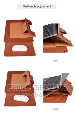 Macbook PU Leather Laptop Sleeve Case Carry Bag With Stand F