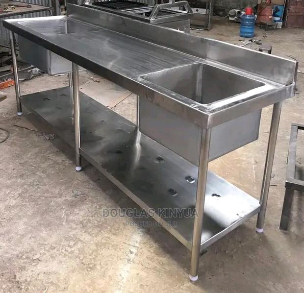 Washing Sink,(Double Bowl Stainless Steel):