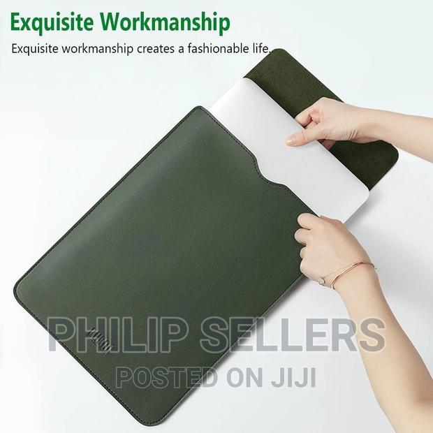 Leather Laptop Sleeve Bag With Stand - thumbnail 2