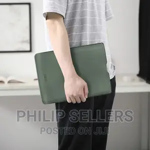 Leather Laptop Sleeve Bag With Stand