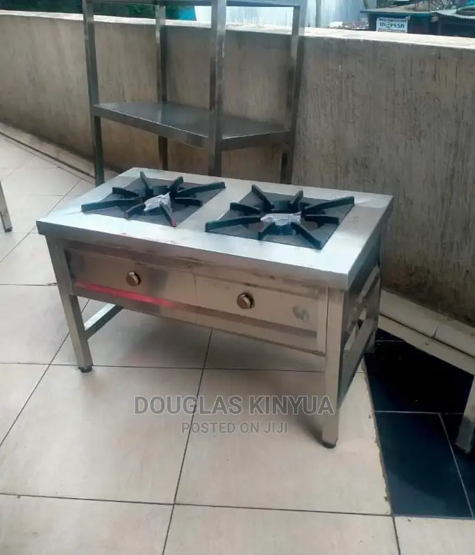 Stainless Steel Two Burner Gas Cooker( High Pressure)