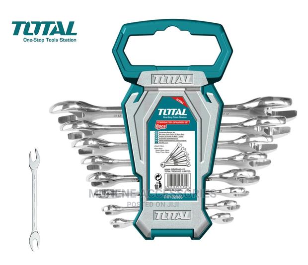 Total 8pcs Double Open End Spanner Set 6mm - 22mm Wrench