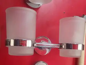 Double Glass Tooth Brush Holder