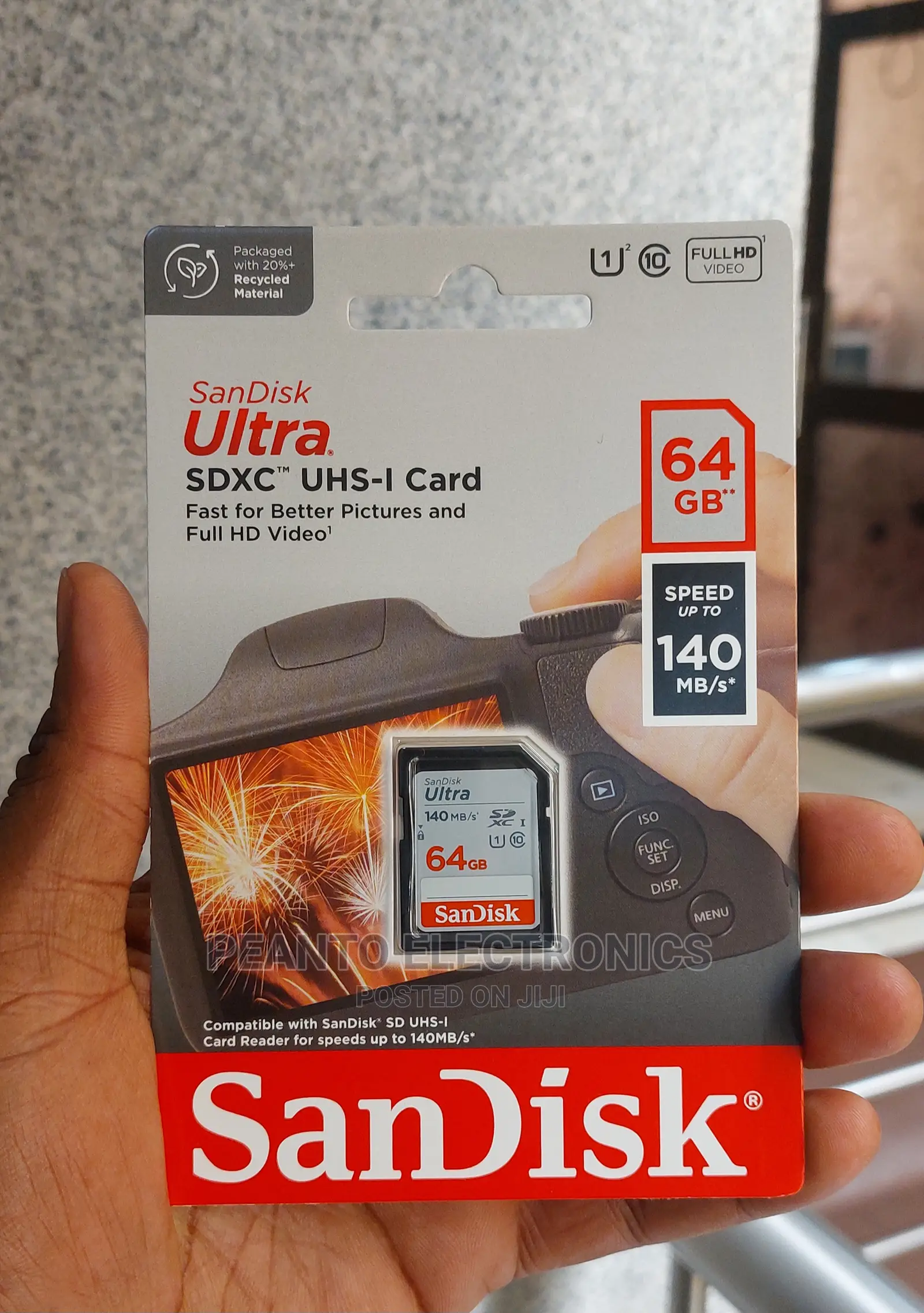 Sandisk 64gb 140mbs Ultra Uhs-I SDHC Memory