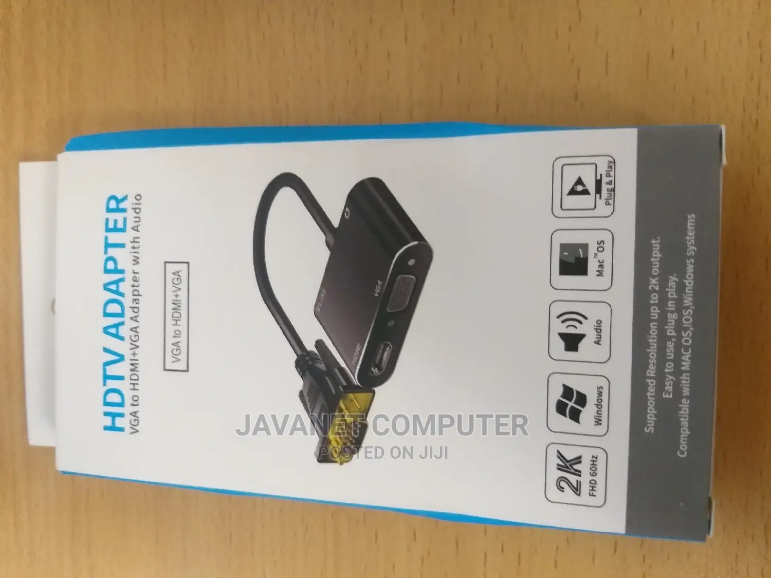 VGA to HDMI Converter +VGA USB Powered Adapter With Audio
