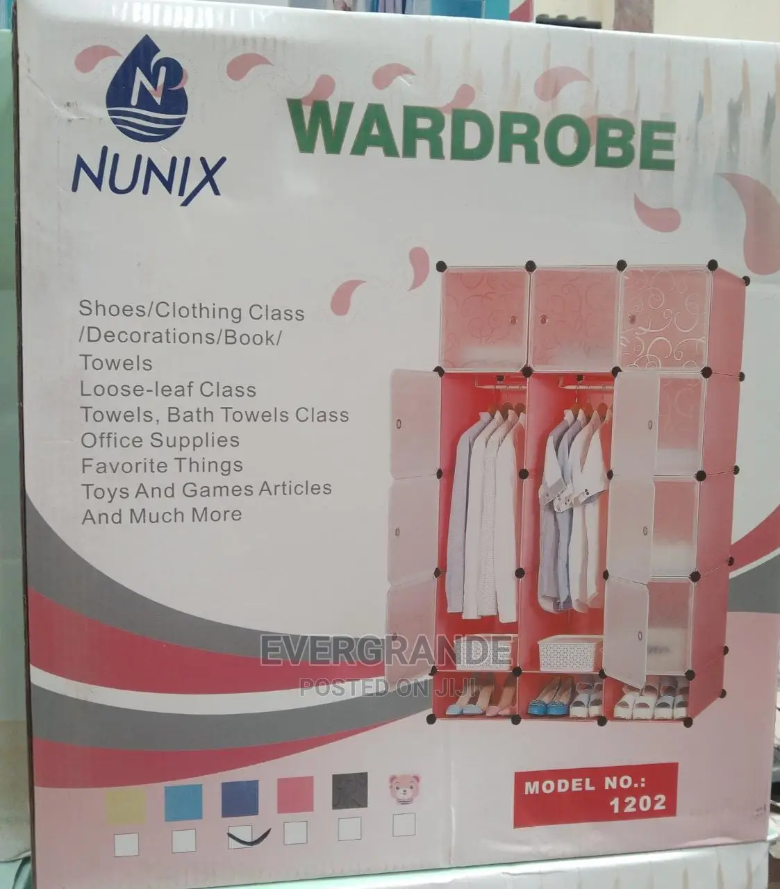 Nunix Plastic Wardrobe 3 Column