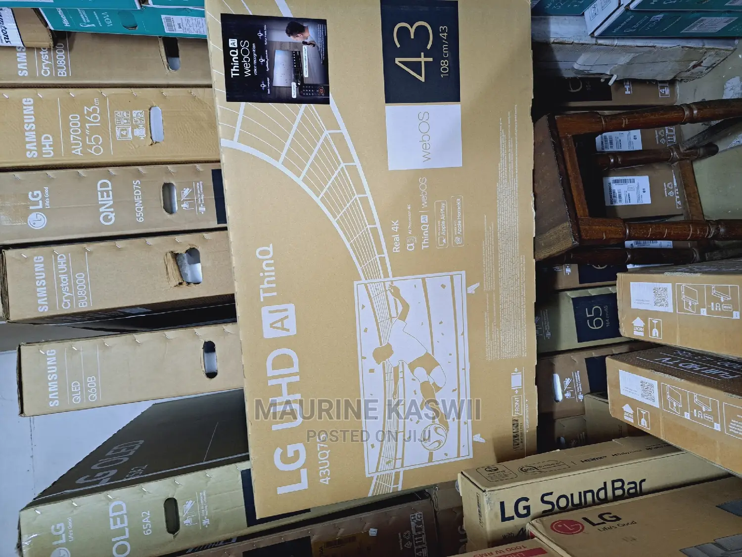 LG 43′′ Uq75006 Uhd Active HDR Webos Smart Ai Thinq TV