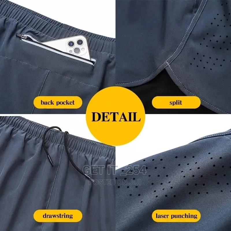 2 in 1 Breathable Men Running / Gym Shorts