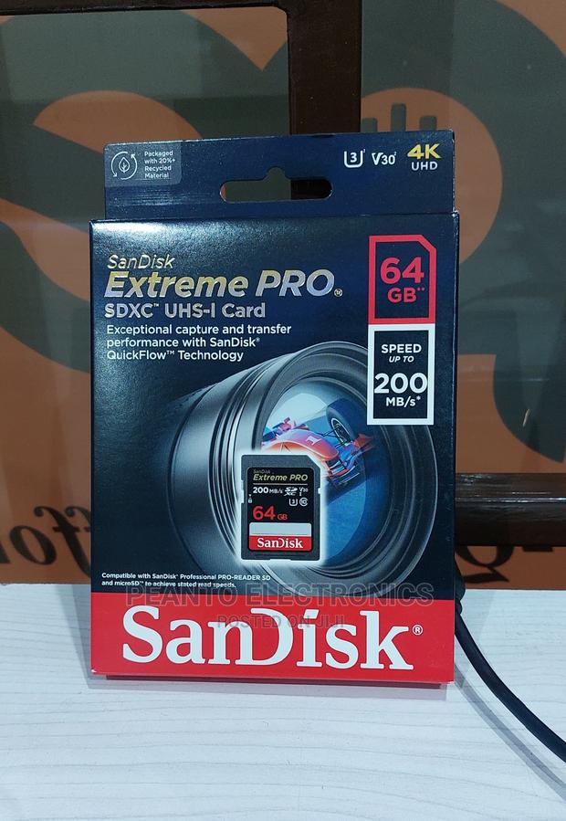 Sandisk 64gb Extreme Pro Uhs-I SDXC Memory Card - thumbnail 3