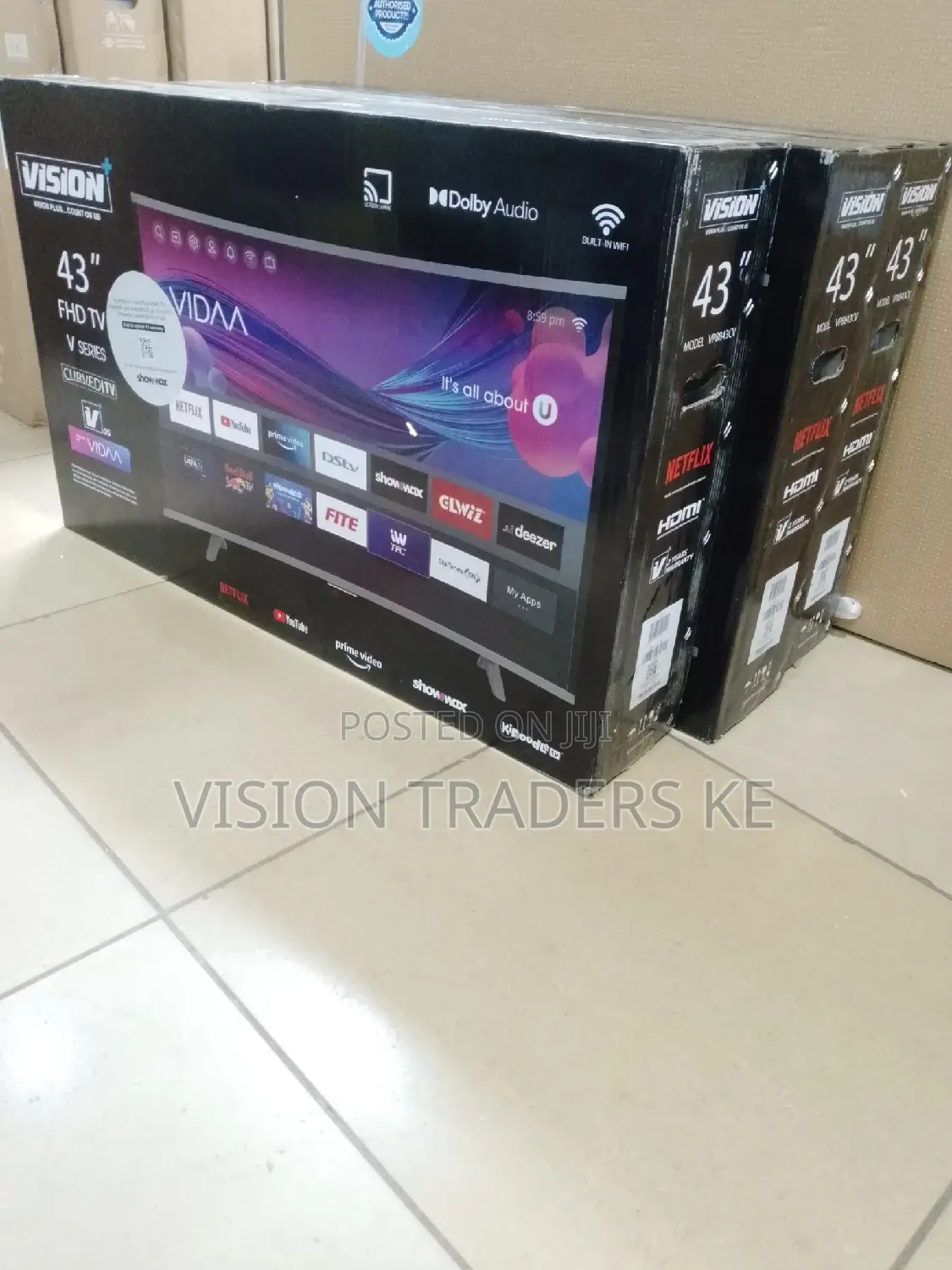 Vision Plus 43 Inches Smart Android Frameless Flat Screen