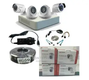 Hikvision 4 CCTV CAMERA FULL Kit (100m Motion +Night Vision)