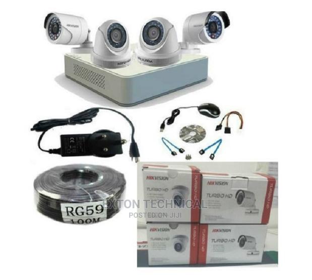 Hikvision 4 CCTV CAMERA FULL Kit (100m Motion +Night Vision)