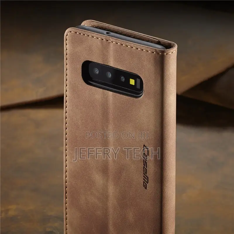 S7 Edge Luxury Leather Magnetic Card Slot Cover