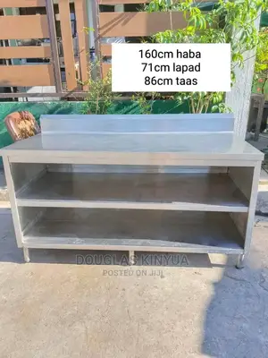 160cm Working Table Top Cabinet Stainless Steel.