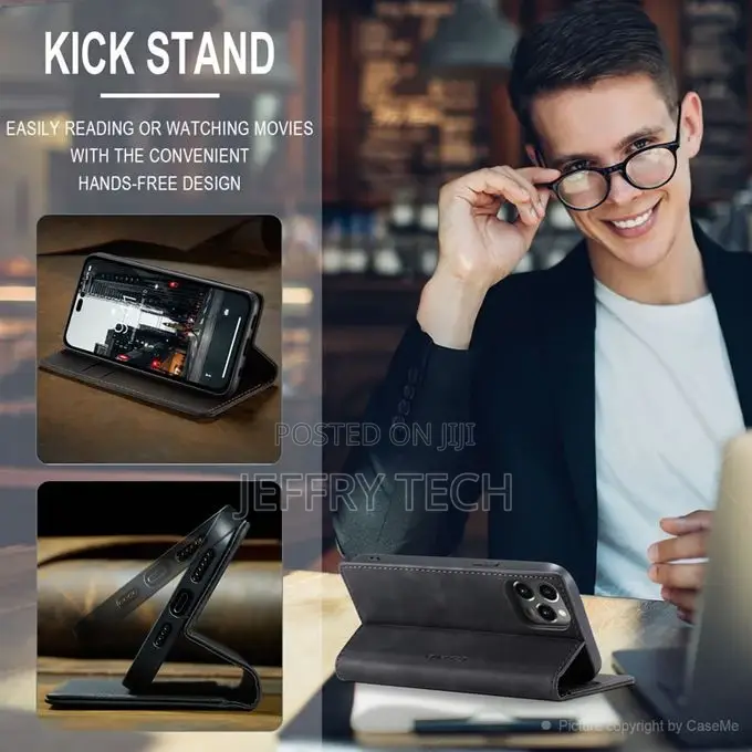 iPhone 14 Flip Leather Wallet Case