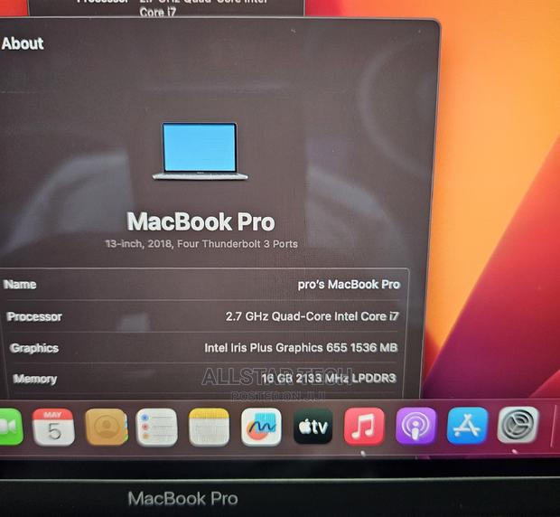 Laptop Apple MacBook Pro 2018 16GB Intel Core I7 SSD 512GB - thumbnail 4