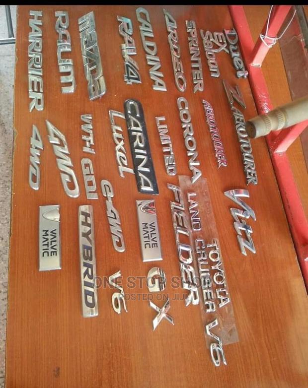 Different Chrome Replacement Car Rear Badge Stickers - main view