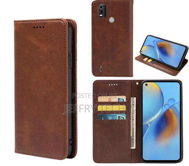 Nokia C21 PU Leather Slim Flip Case Concealed Magnet - thumbnail 4