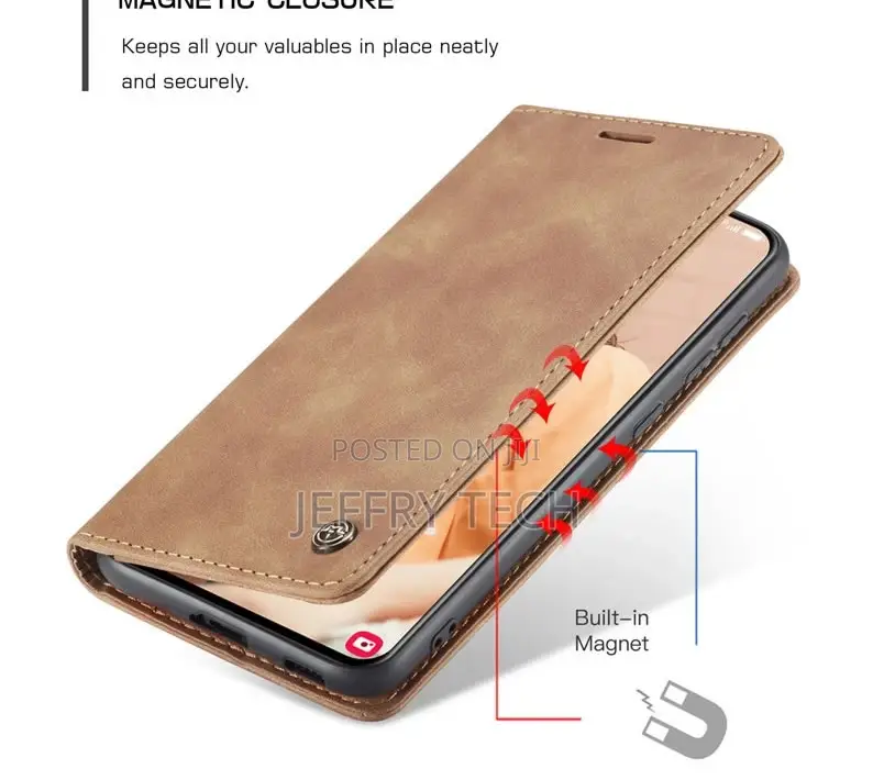 Samsung Galaxy S21 FE Retro Flip Leather Wallet Case Brown