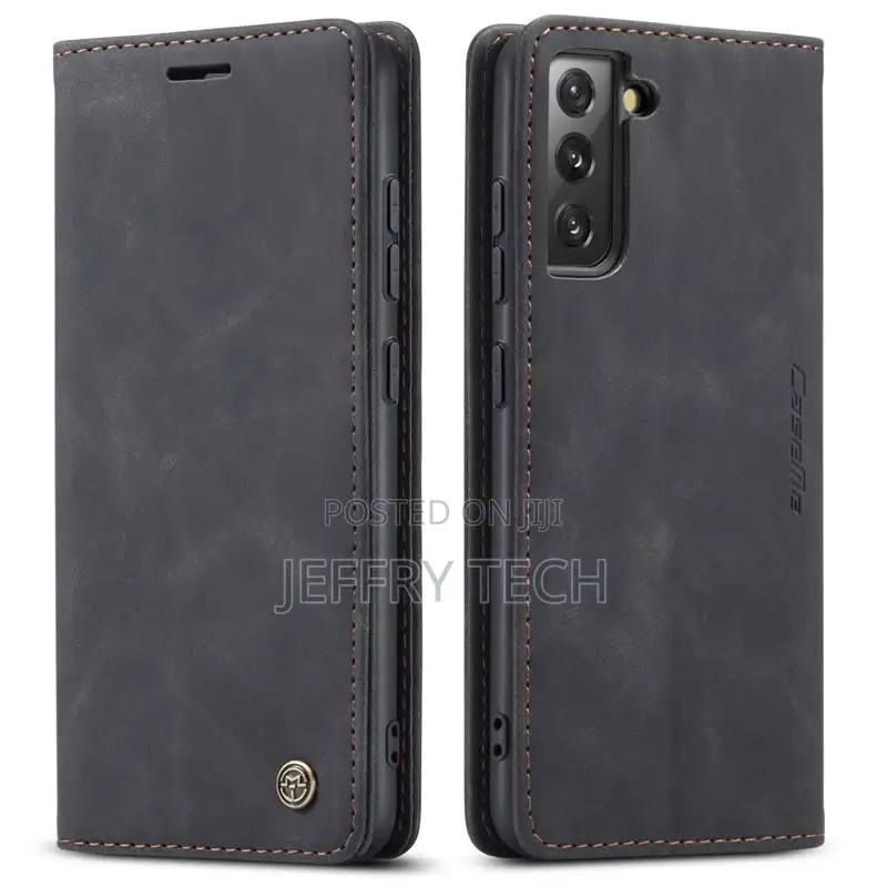Samsung Galaxy S22 Retro Flip Leather Wallet Case Black