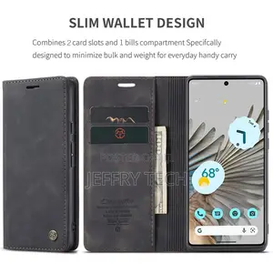 Google Pixel 7 Pro Retro Flip Leather Wallet Case Black