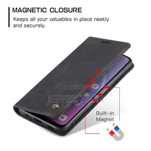 OPPO Realme 9i 4G Retro Flip Leather Wallet Case Black