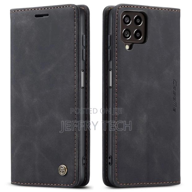 Samsung Galaxy M53 5G Retro Flip Leather Wallet Case Black