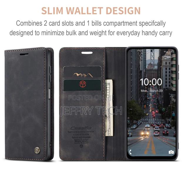 Samsung Galaxy M53 5G Retro Flip Leather Wallet Case Black - thumbnail 2