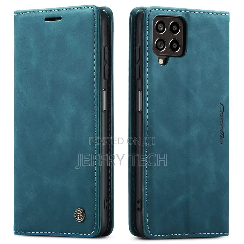 Samsung Galaxy M53 5G Retro Flip Leather Wallet Case Blue