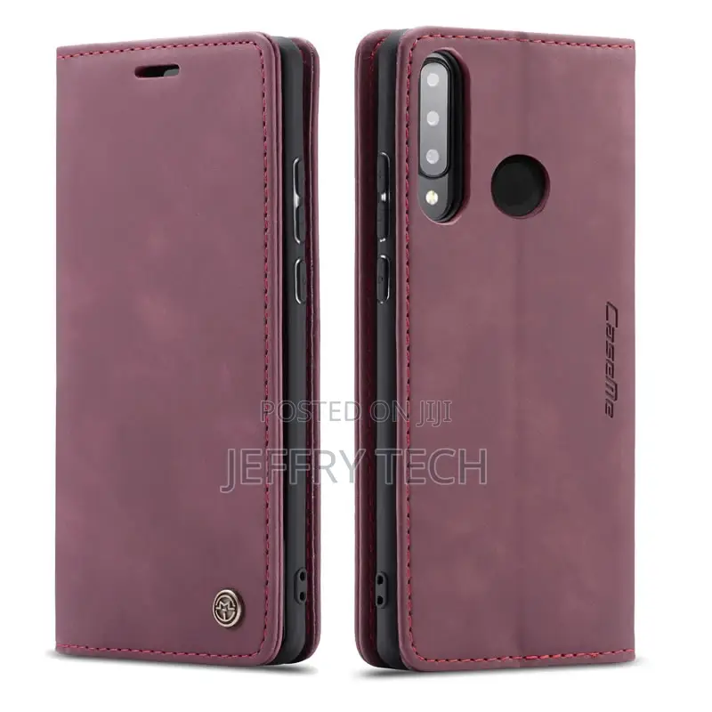 Huawei P30 Lite Retro Flip Leather Wallet Case Red