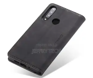 Huawei P30 Lite Retro Flip Leather Wallet Case Black