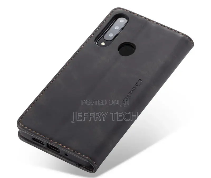 Huawei P30 Lite Retro Flip Leather Wallet Case Black