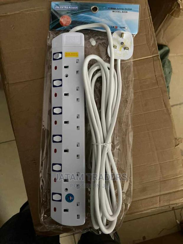 6ways 10m Power Extension Cable