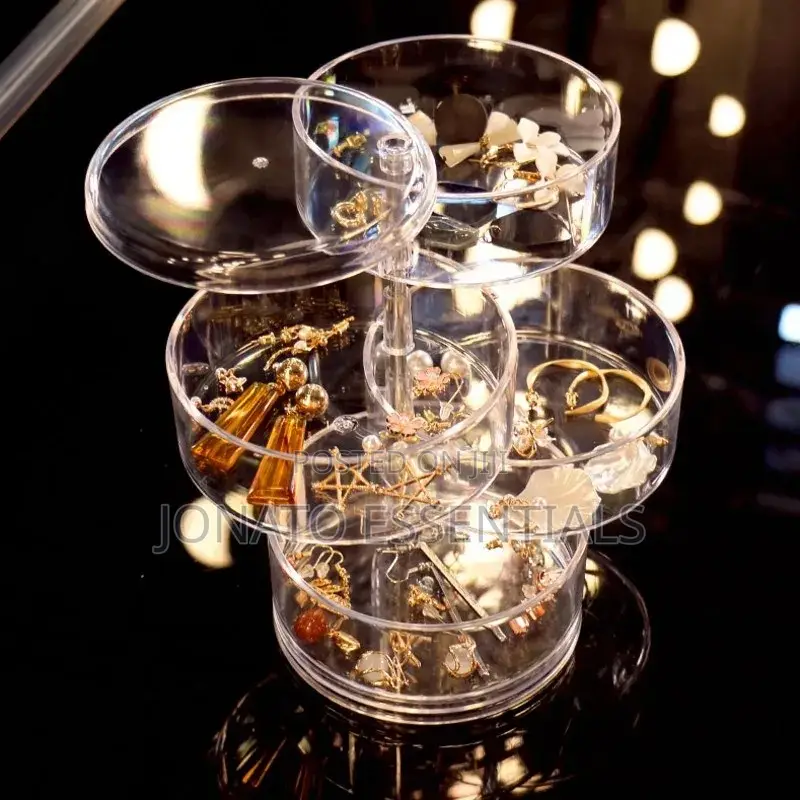 Rotating Jewelry Storage Box and Organizer