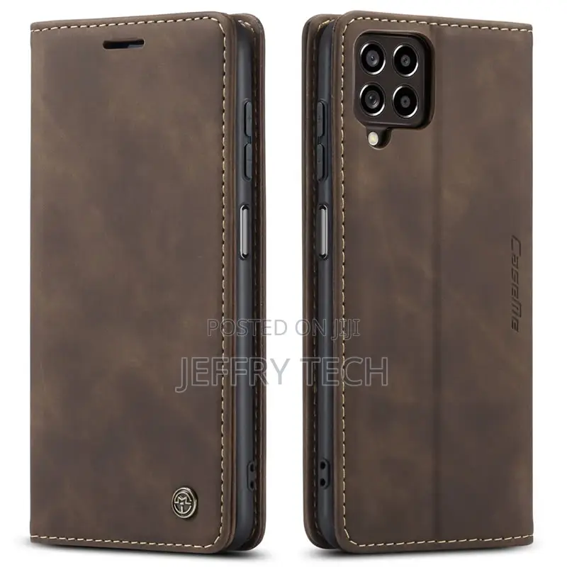 Samsung Galaxy M33 5G Retro Flip Leather Wallet Case Coffee