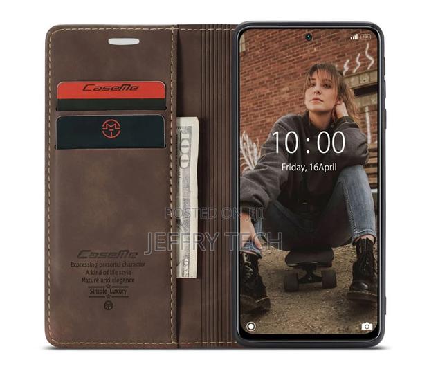 Xiaomi Redmi Note 10 4G Retro Flip Leather Wallet Case Coffe - main view