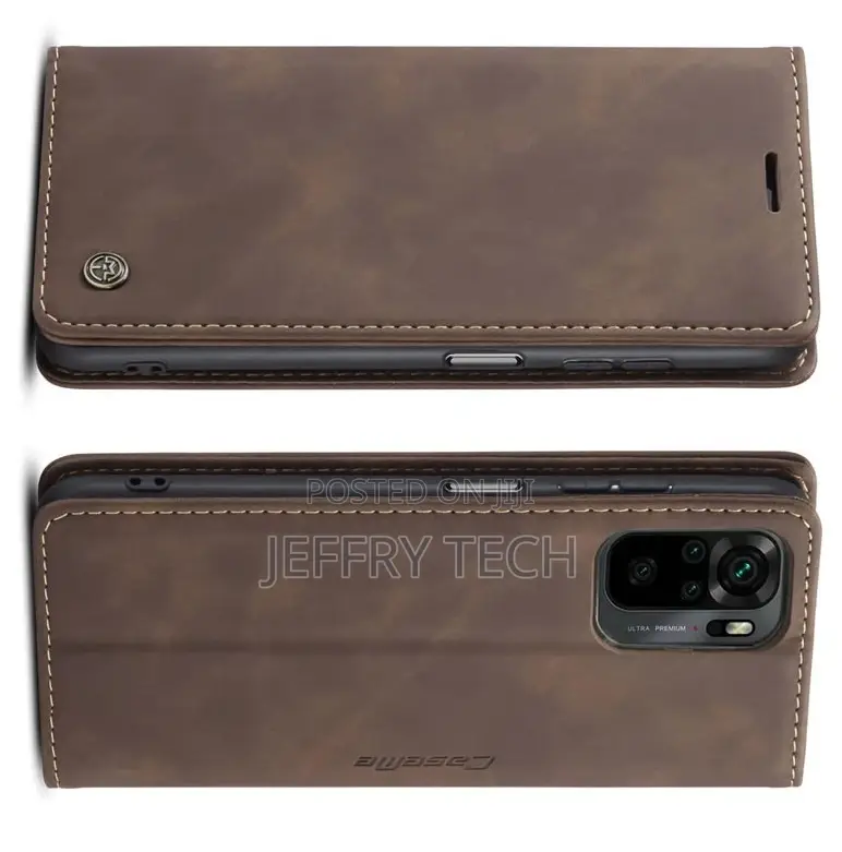 Xiaomi Redmi Note 10 4G Retro Flip Leather Wallet Case Coffe